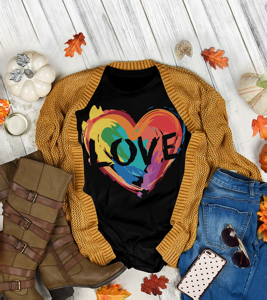 Love Rainbow Heart T-Shirt