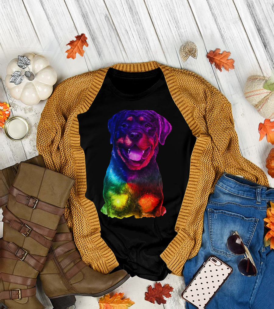 Rottweiler Pride Rainbow Colors T-Shirt