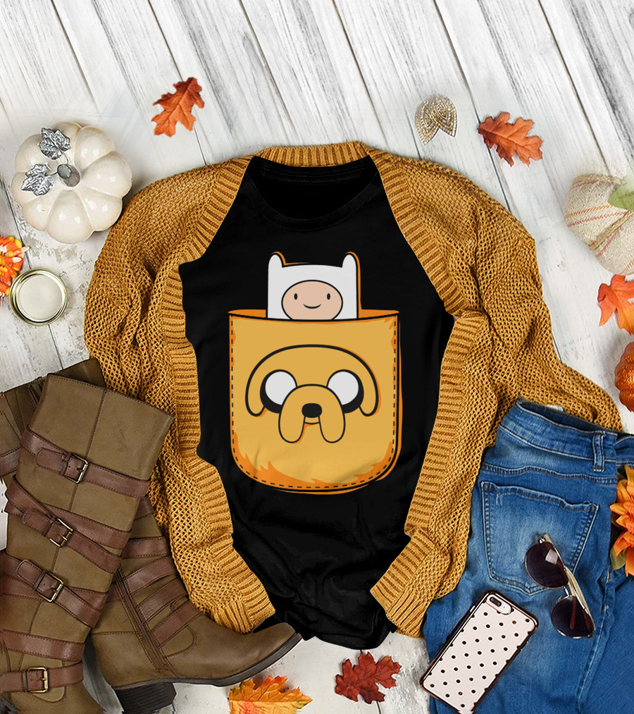 Adventure Time Finn and Jake Pocket T-Shirt