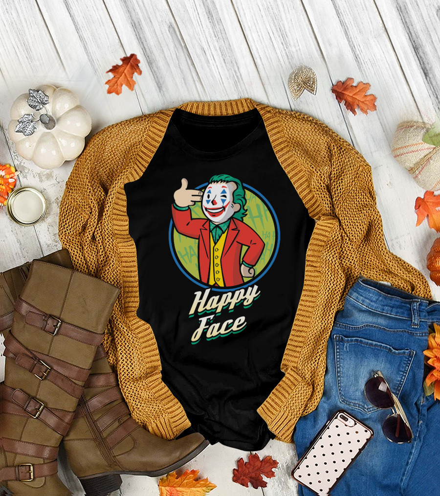Comedian Boy Happy Face Clown Costume Iconic Laughter T-Shirt