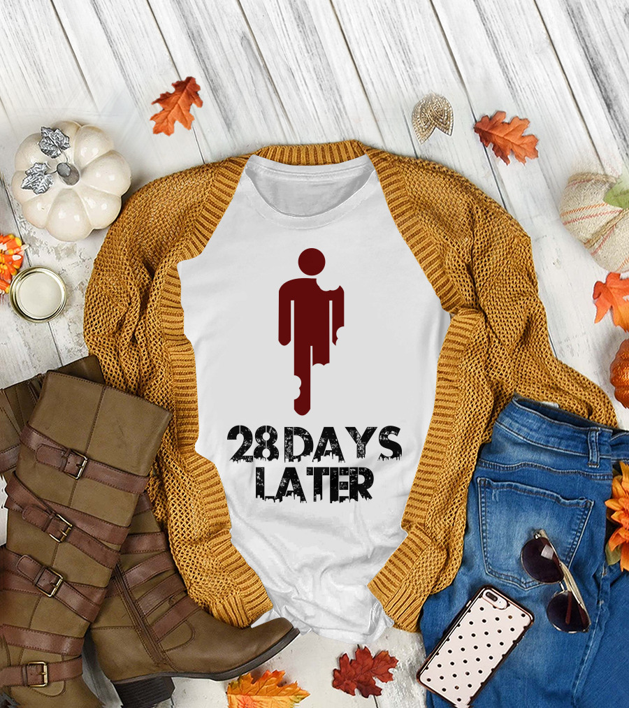28Days Later Zombie Symbol Red Figure T-Shirt
