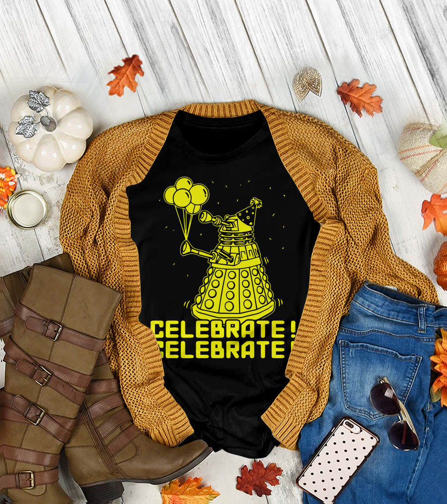 Dalek Celebrate Celebrate Party Balloons T-Shirt