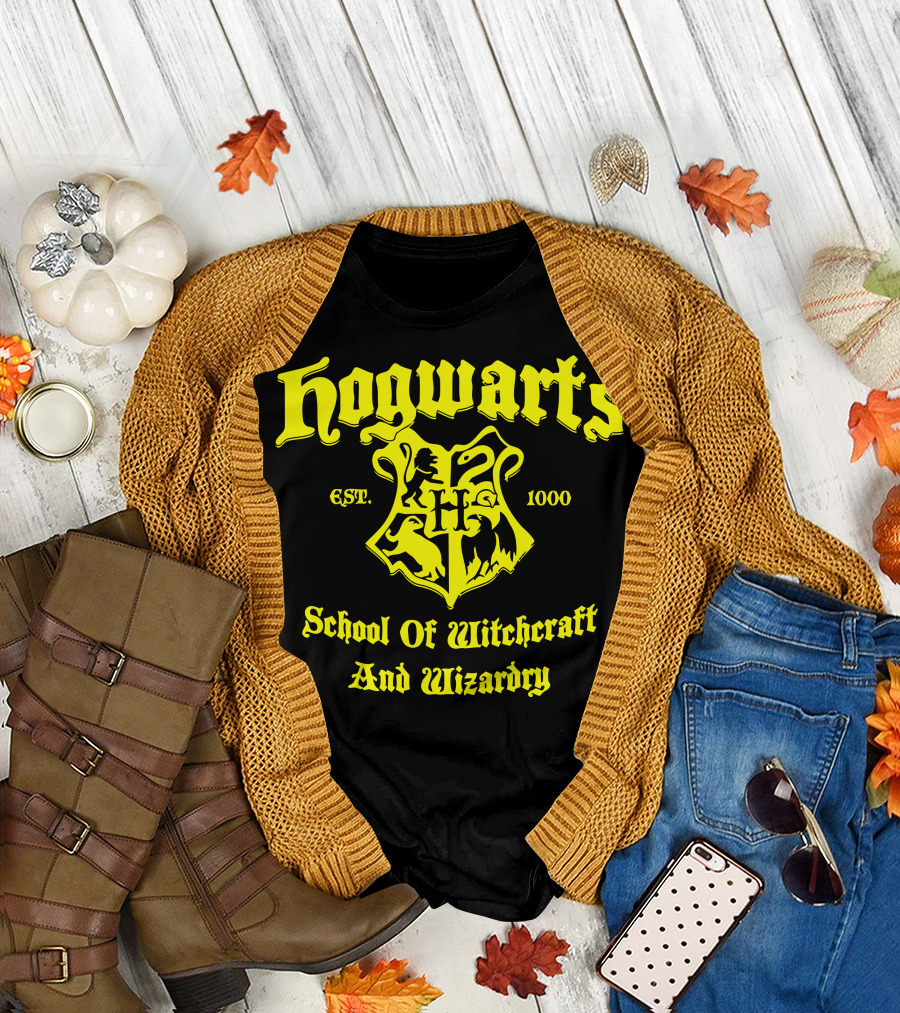 Hogwarts Est. 1000 School of Witchcraft and Wizardry Emblem T-Shirt