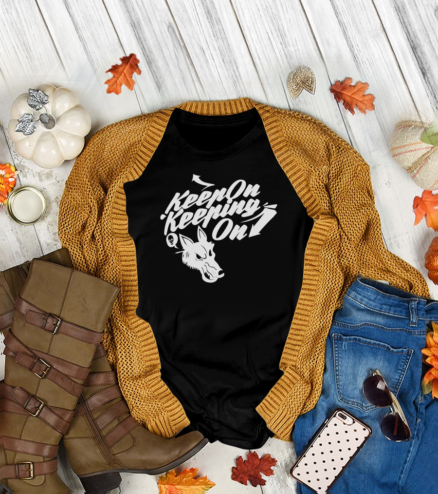 Keep On Keeping On Wolf Head T-Shirt