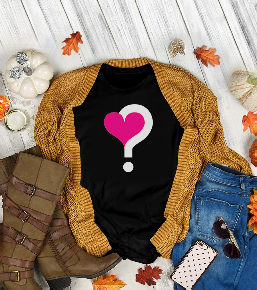 Who Could Captivate My Heart Question Mark Heart T-Shirt