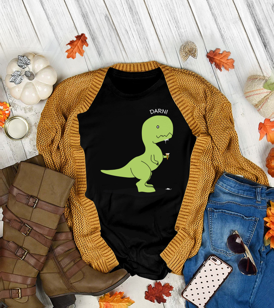 Darn Rex Dropping Ice Cream Cone T-Shirt