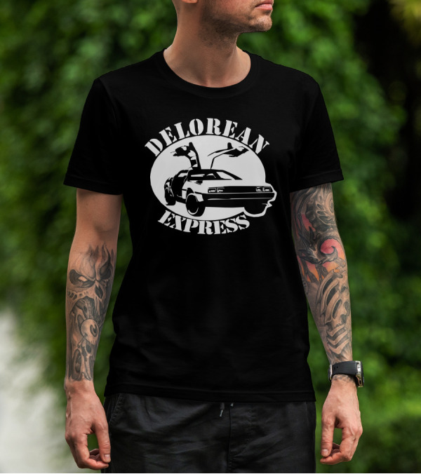 Delorean Express DeLorean Car With Gull-Wing Doors T-Shirt