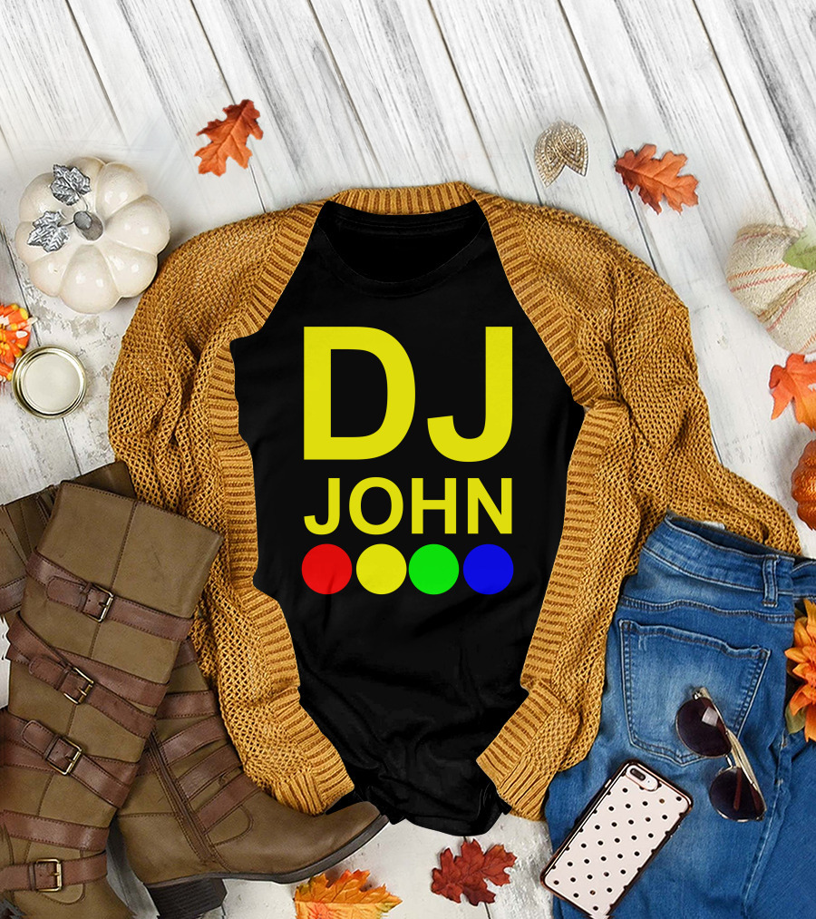 DJ John Britain Multicolored Circles T-Shirt