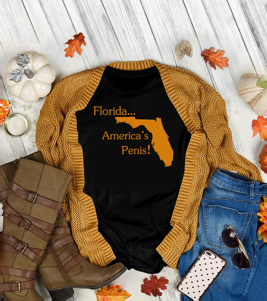 Florida America's Penis Map Joke T-Shirt