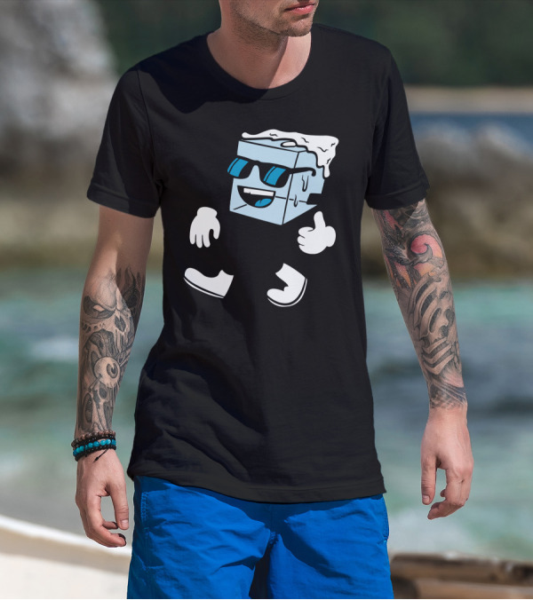 Mister Cool Ice Cube Character With Sunglasses And Thumbs Up T-Shirt