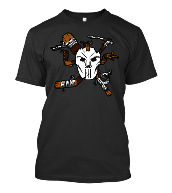 Masked Chaos Iconic Mask Crossed Torches T-Shirt