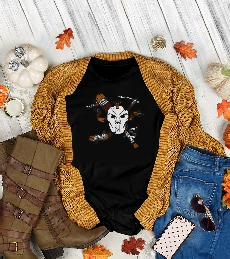 Masked Chaos Iconic Mask Crossed Torches T-Shirt