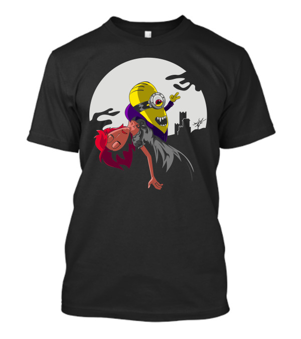 Minion Dracula In Vampire Halloween Castle Scene T-Shirt