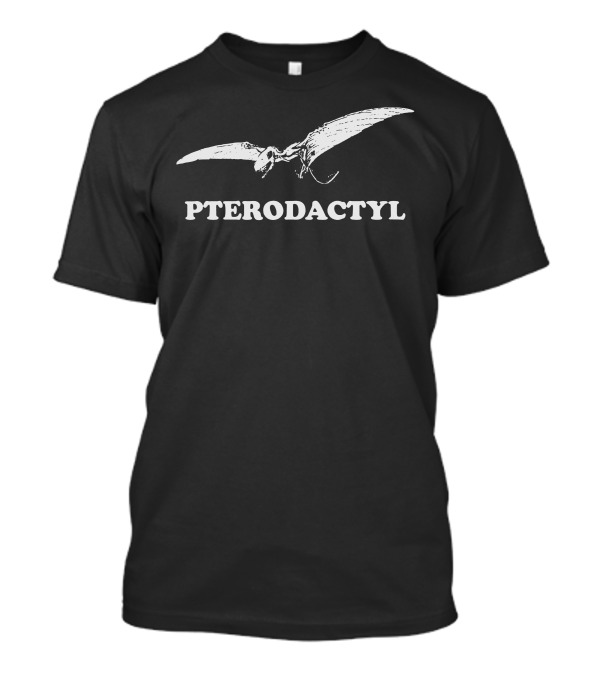 Pterodactyl Dinosaur Black T-Shirt