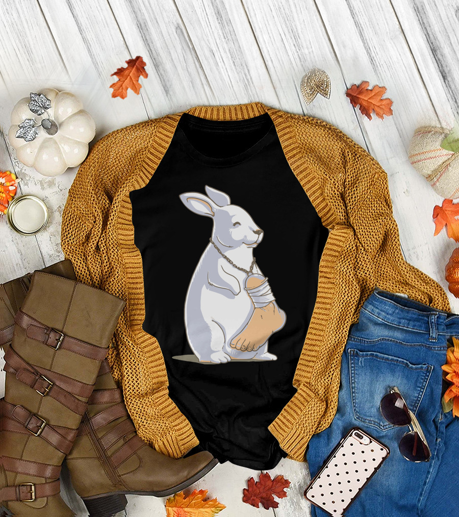 Lucky Rabbit with Foot Pendant T-Shirt