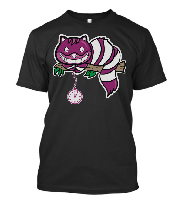 Mad As Can Be Cheshire Cat Tree Pocket Watch T-Shirt