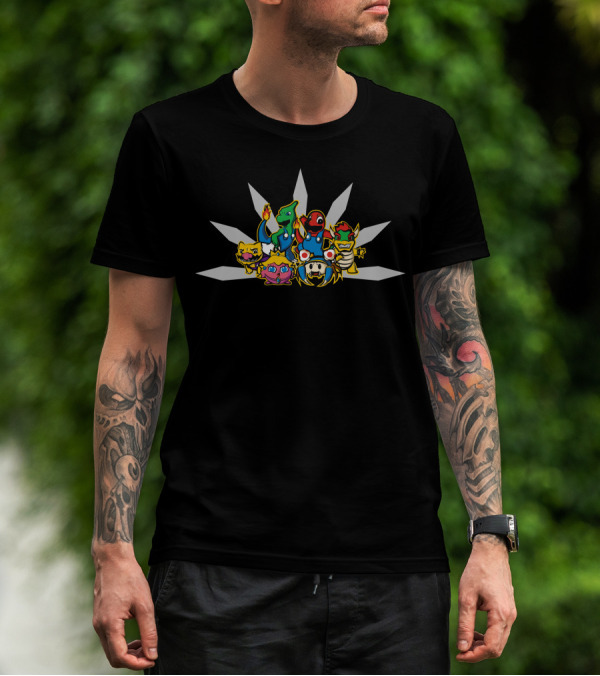 Mariomon1 Pokémon Mario Crossover Characters T-Shirt