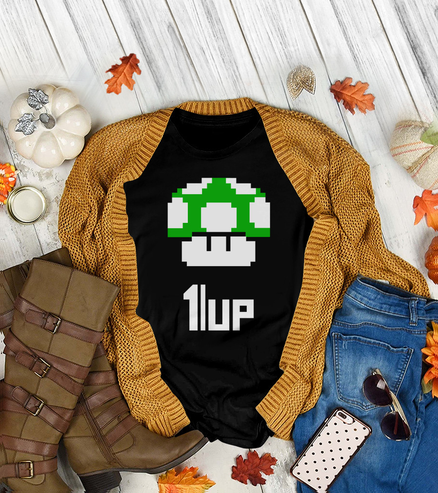 1Up Mushroom Pixel T-Shirt