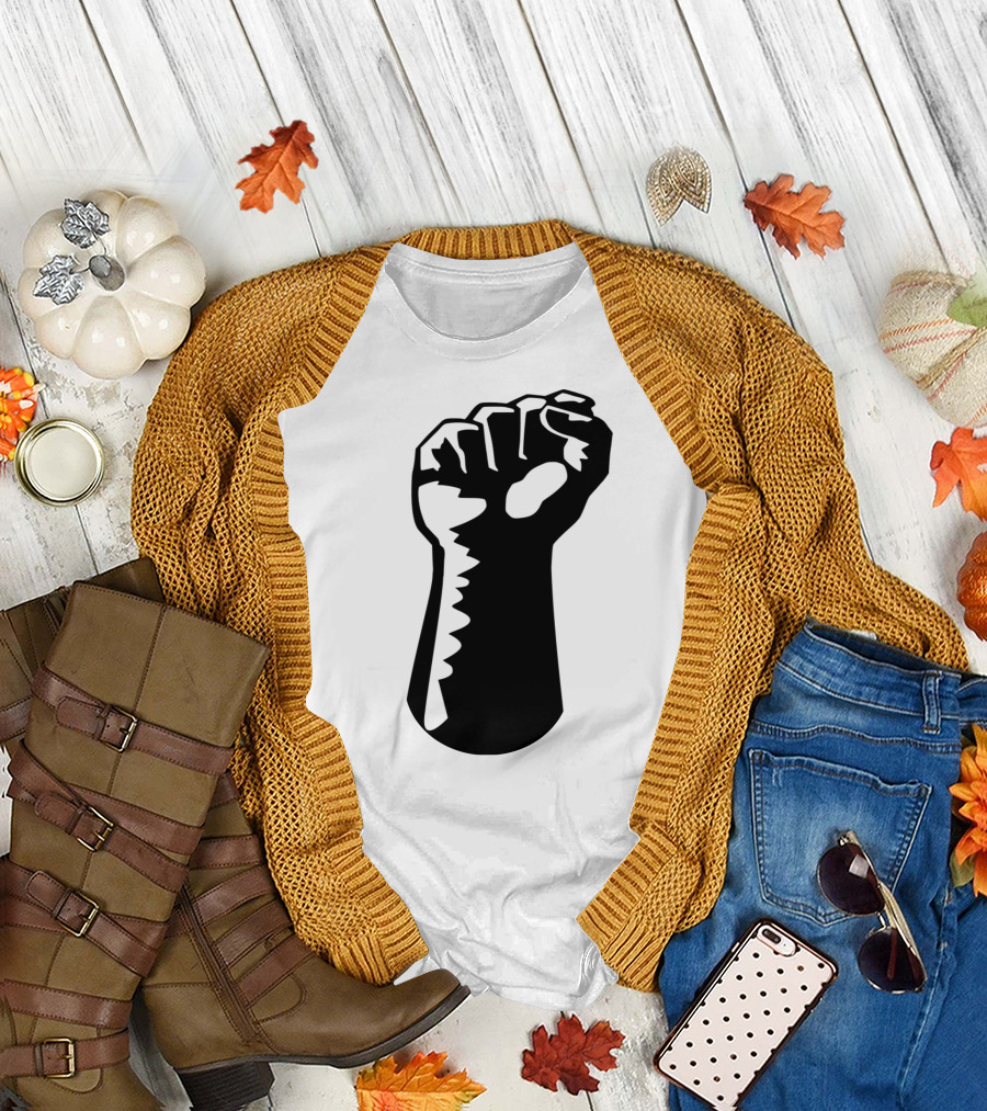 Black Are Humans Too Raised Fist T-Shirt