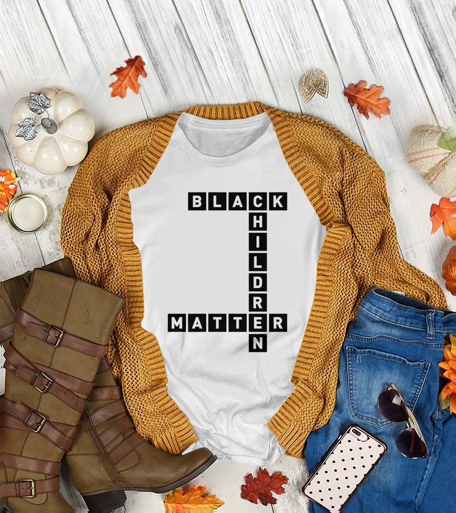 Black Children Matter Crossword T-Shirt