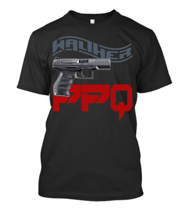 Walther PPQ Handgun Design With Bold Typography T-Shirt