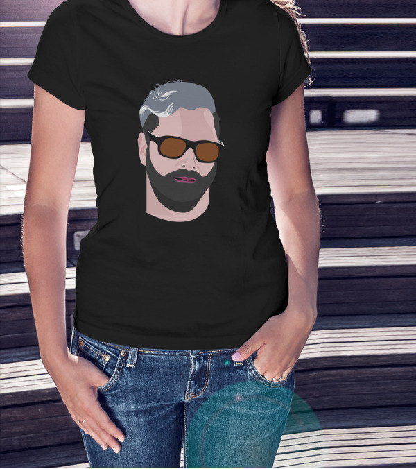 I Vexel Kevin Hearn Face Art Sunglasses Beard T-Shirt