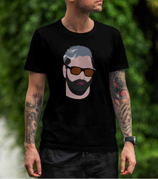 I Vexel Kevin Hearn Face Art Sunglasses Beard T-Shirt