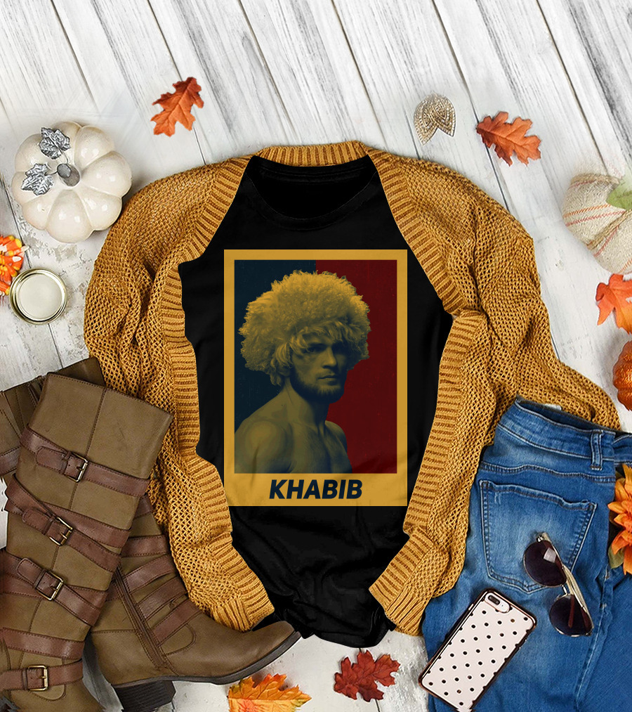 Khabib Papakha Portrait Yellow T-Shirt
