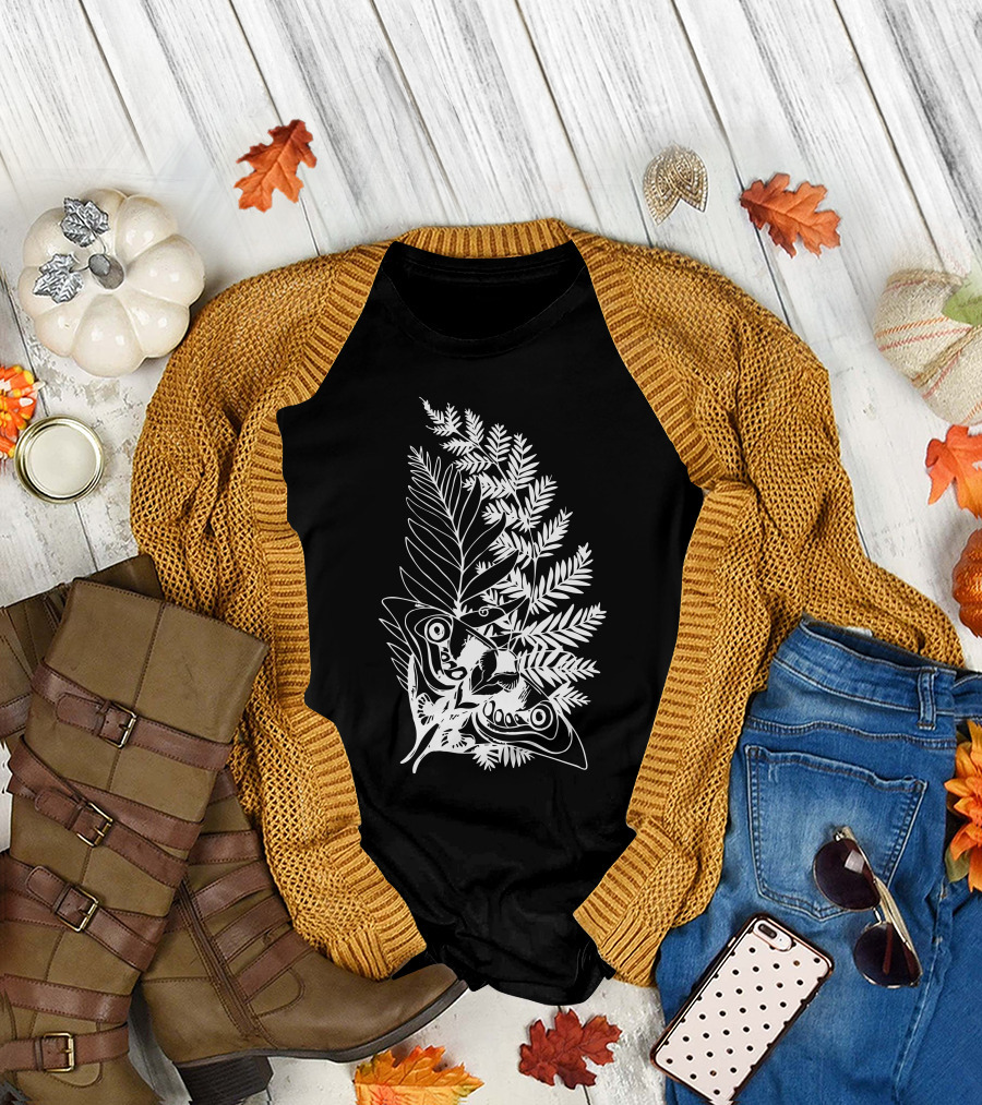 The Last of Us Fern and Butterfly Motif T-Shirt