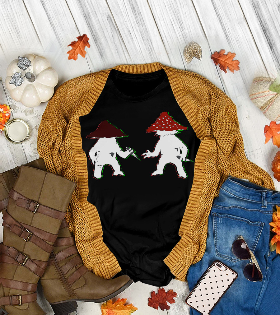 Fighting Mushrooms Mushroom Dagger Duel T-Shirt