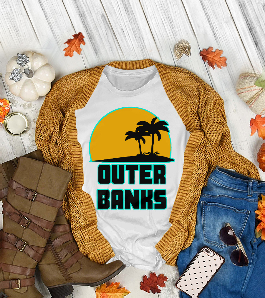 Outer Banks Sunset with Palm Trees T-Shirt
