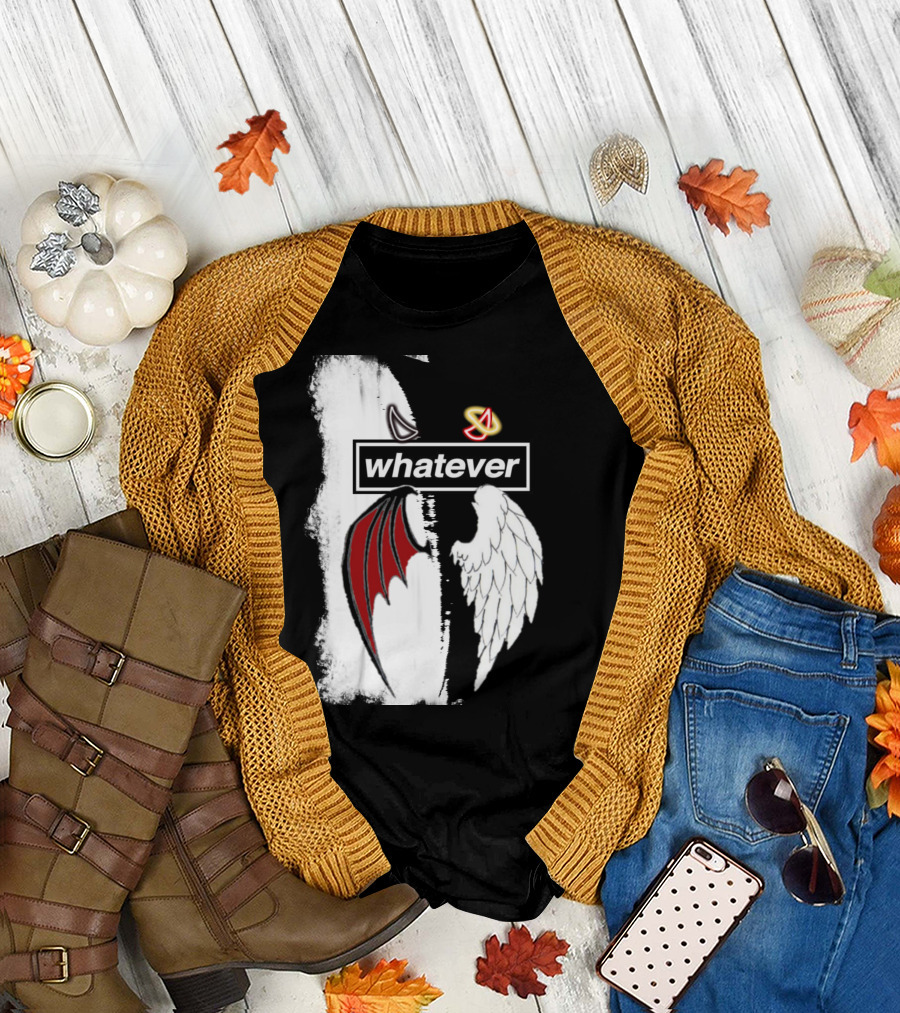 Whatever Angel Devil Wings Yin Yang T-Shirt