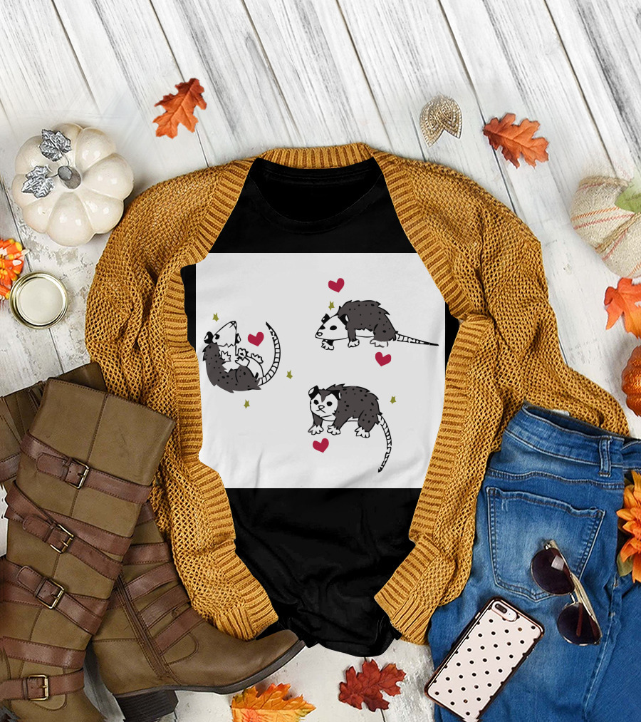 Possums with Hearts and Stars T-Shirt