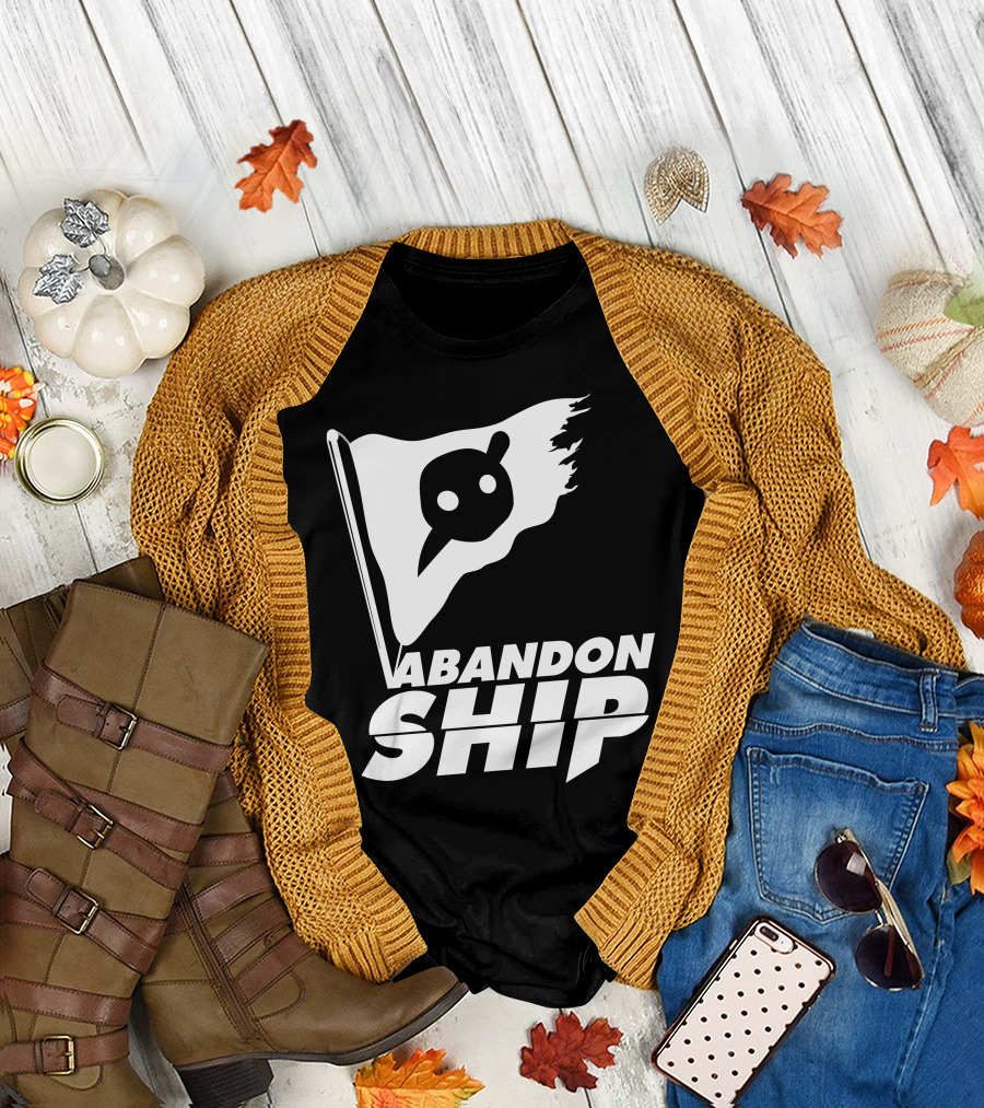 Abandon Ship Distressed Flag T-Shirt