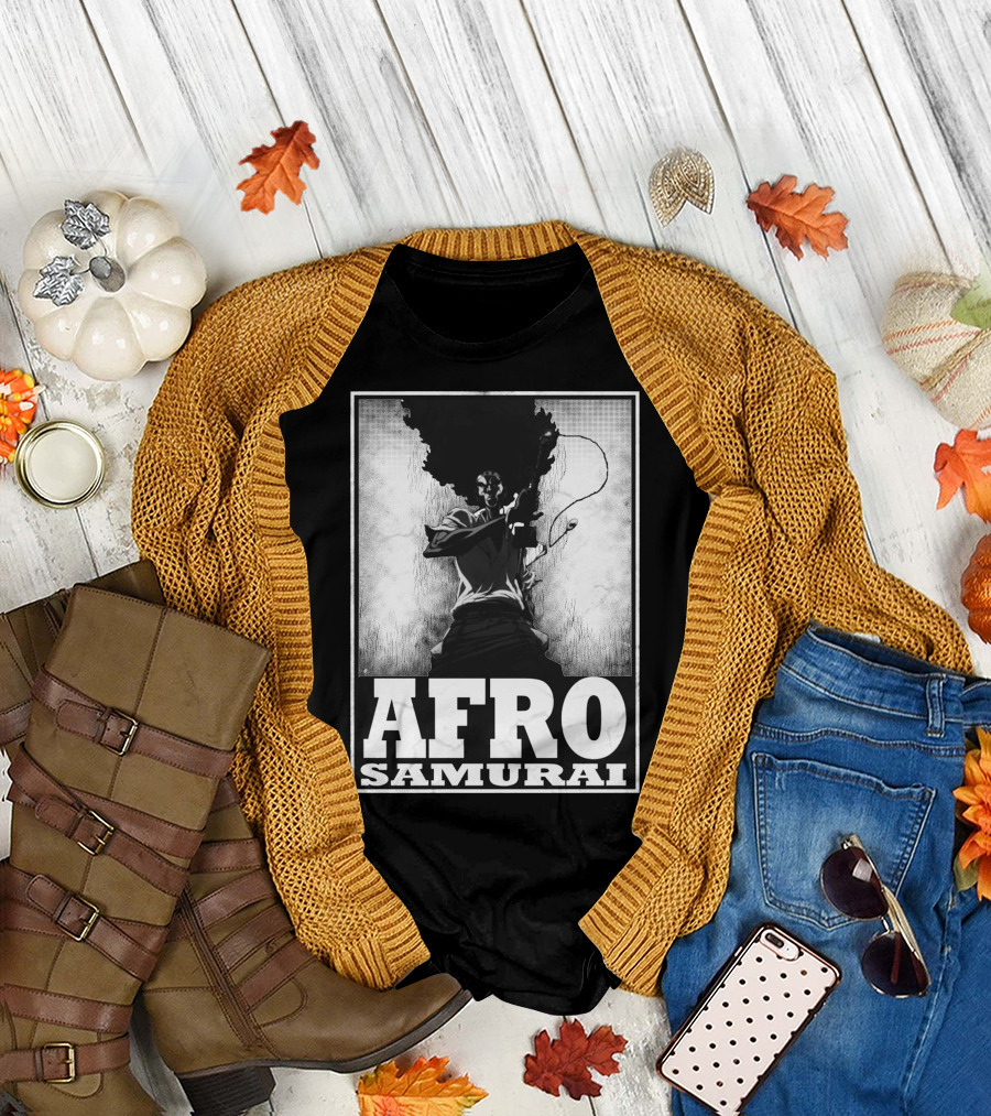 Afro Samurai Afro Hair Warrior Iconic T-Shirt