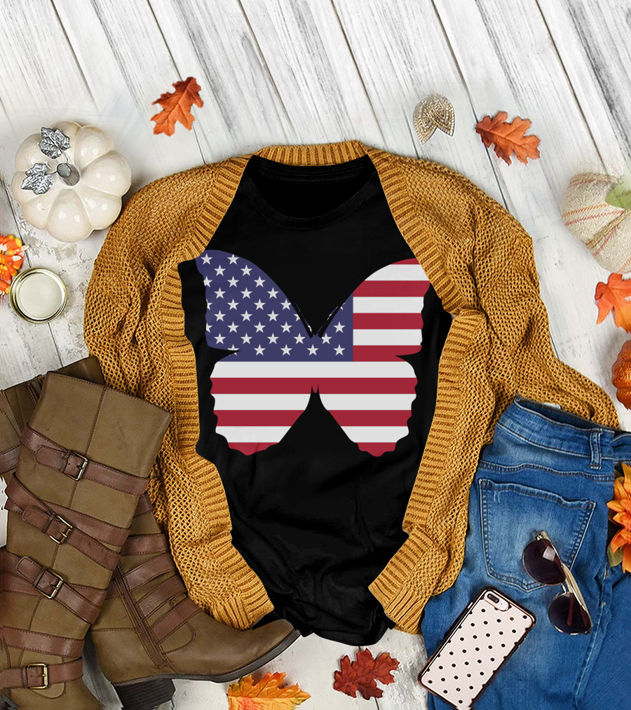 American Flag Butterfly T-Shirt