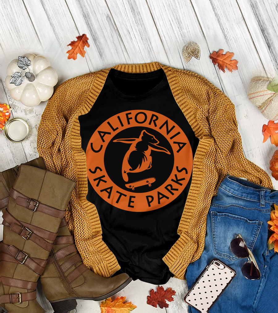 California Skate Parks Bear Logo Skateboarding T-Shirt