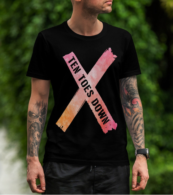 Deestroying Ten Toes Down TTD Merch X Symbol Awesome T-Shirt