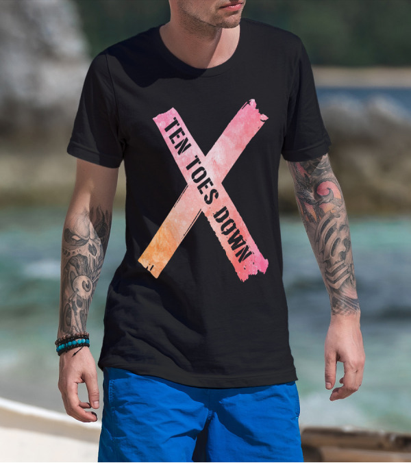 Deestroying Ten Toes Down TTD Merch X Symbol Awesome T-Shirt