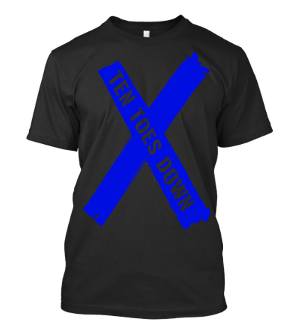 Deestroying Ten Toes Down TTD Blue X Logo Merch T-Shirt