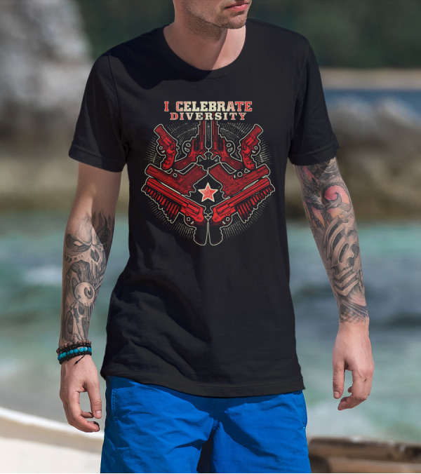 I Celebrate Diversity Guns Star T-Shirt