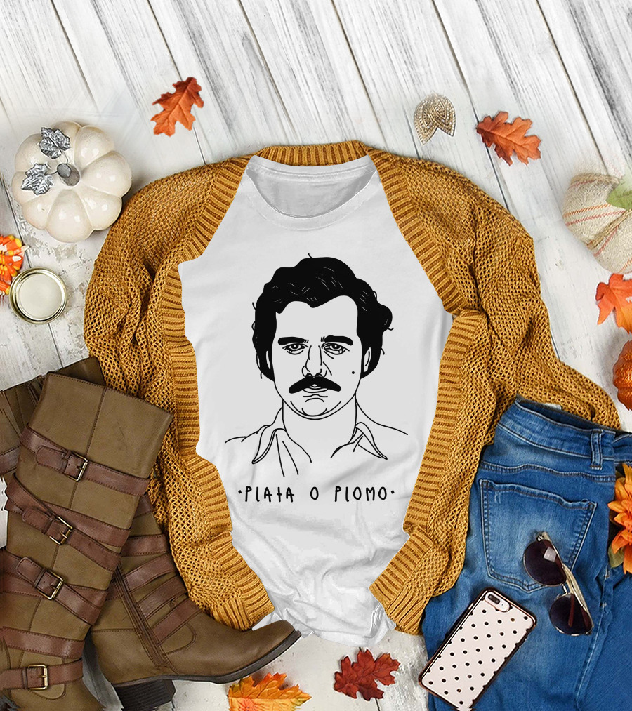 Plata O Plomo Pablo Escobar Line T-Shirt