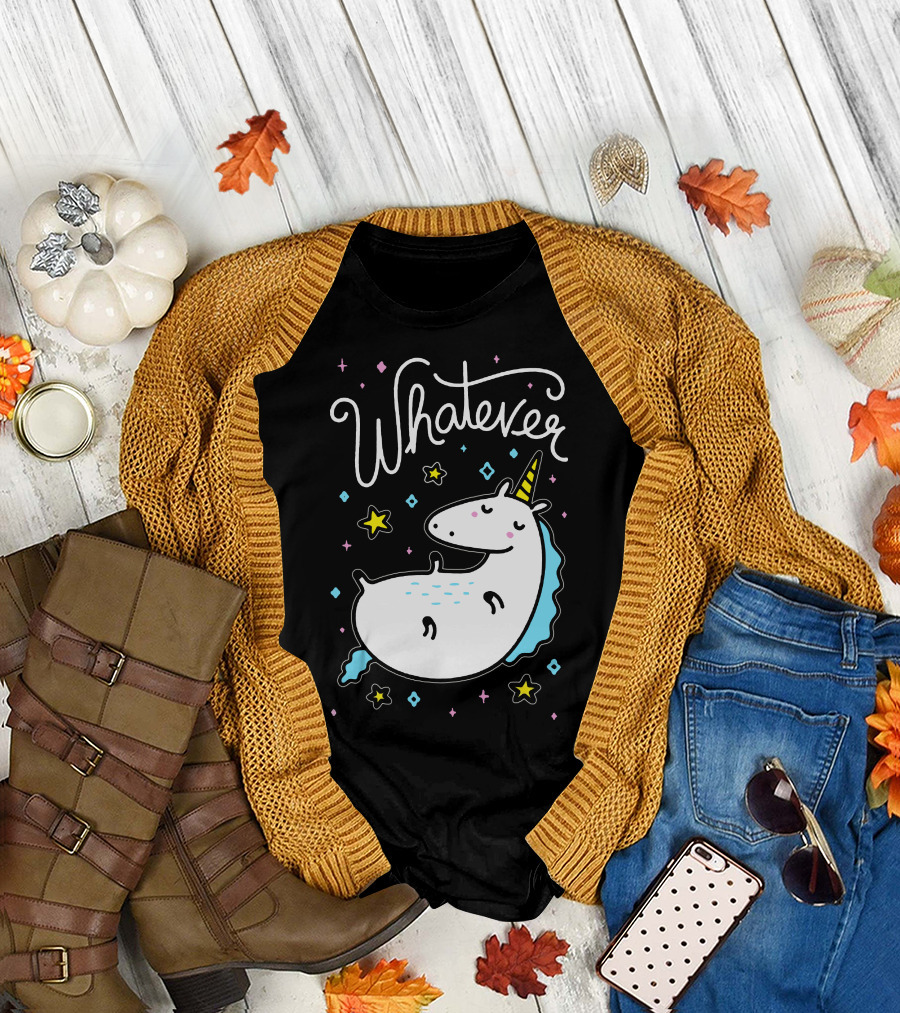 Whatever Unicorn with Stars and Diamonds T-Shirt