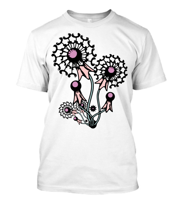 Dandelion Flower Abstract Botanical T-Shirt