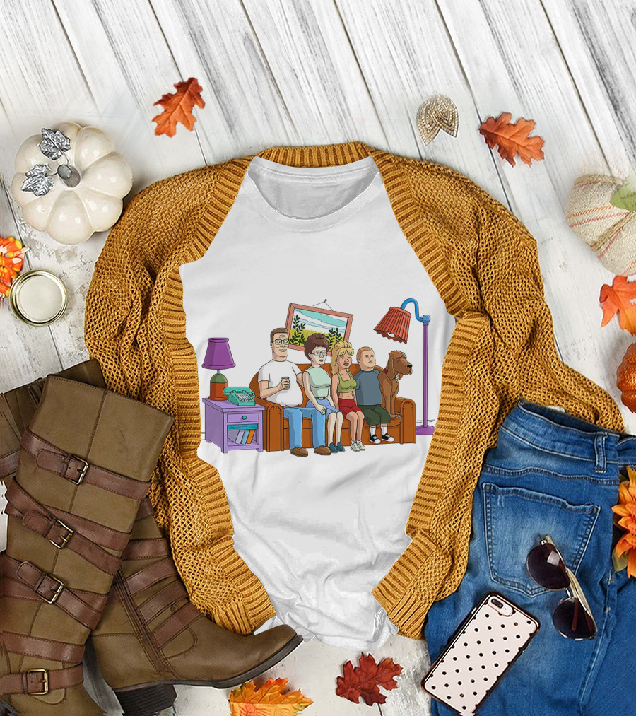 King Of The Couch Hank Hill Family Sitting T-Shirt