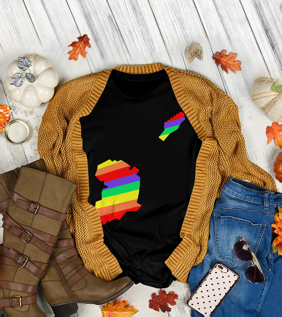 Live Aid Band Aid 1985 Symbol Rainbow Guitar Shape Africa T-Shirt