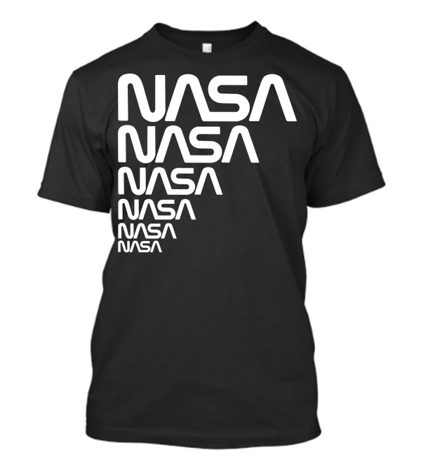 NASA The Worm Is Back Retro Logo Stack T-Shirt