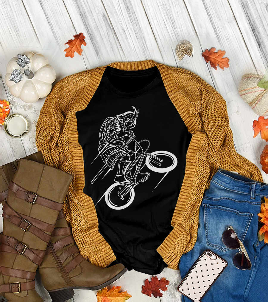 Samurai BMX Bicycle Rider T-Shirt