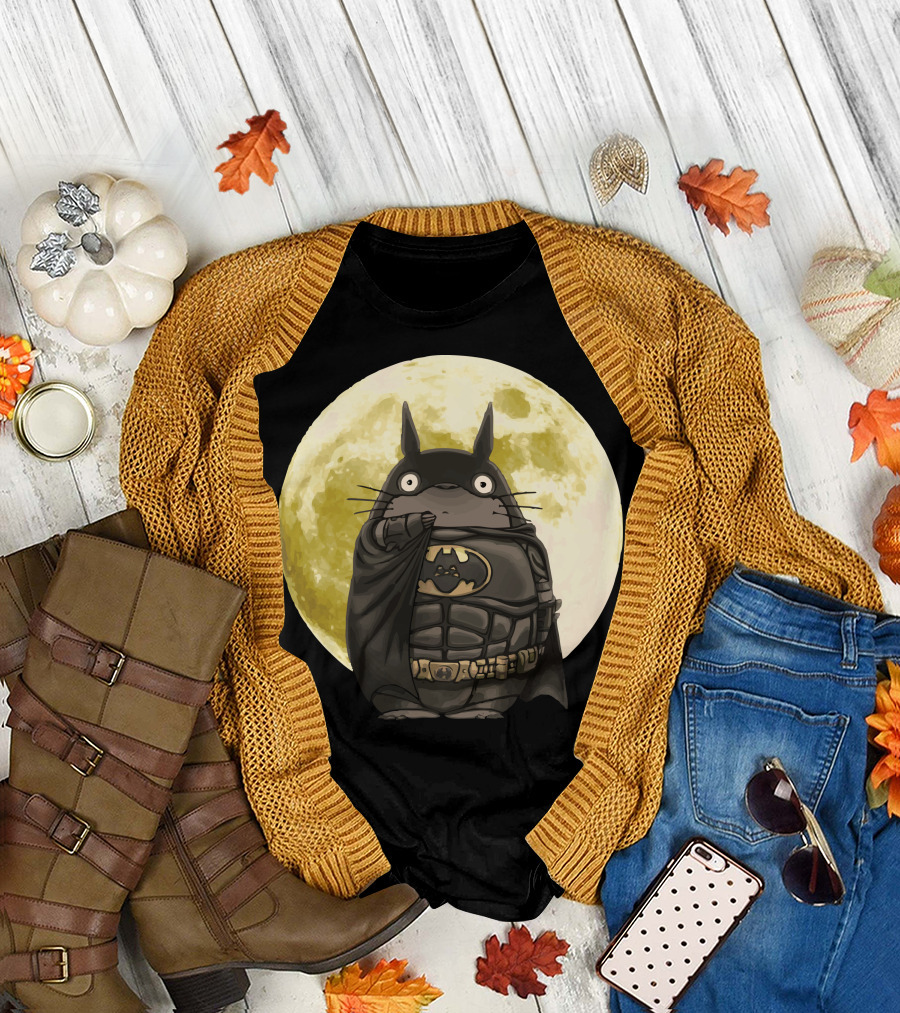 Totoro Batman Moon Crossover T-Shirt