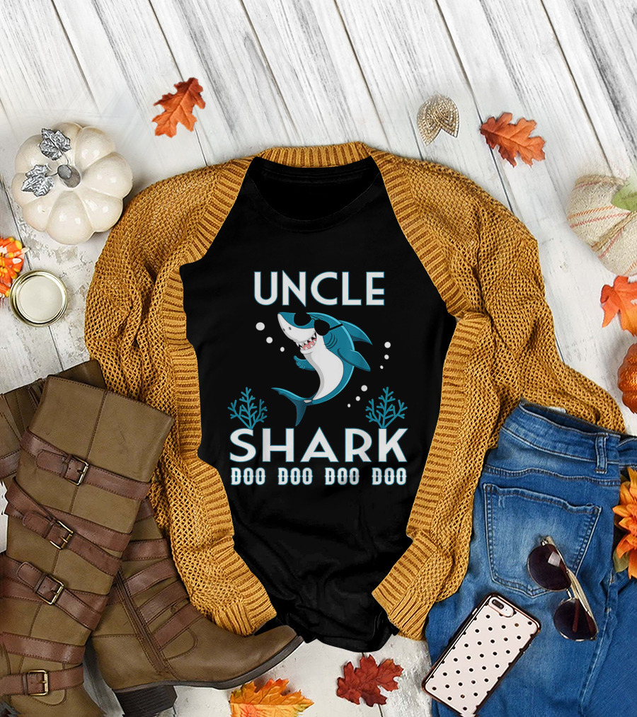 Uncle Shark Doo Doo Doo Sunglasses Fun T-Shirt